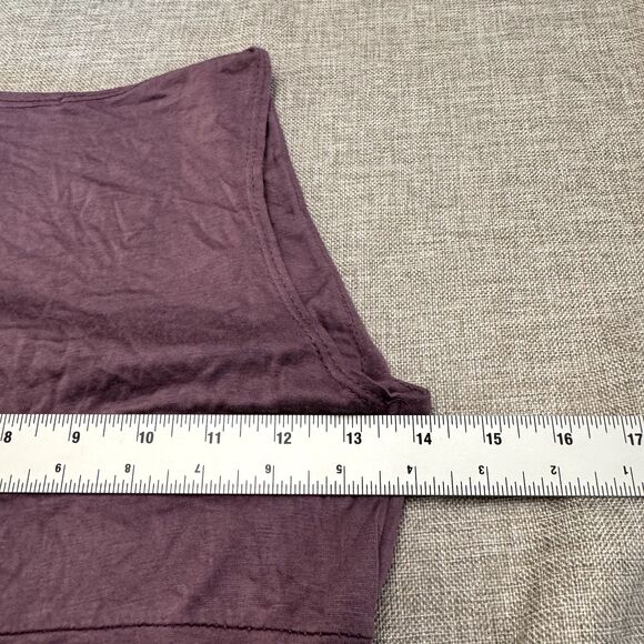 Vintage Soprano Med Mauve Empire Waist Dress with Pearl Waist Ruched Top Y2K USA - Picture 9 of 9